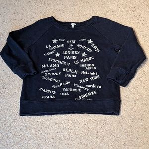 J. Crew Port of Call nautical cities sweater